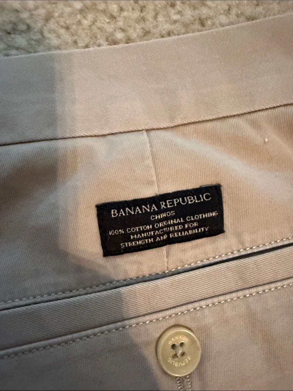 Banana Republic Men's Chino Pants in Light Taupe